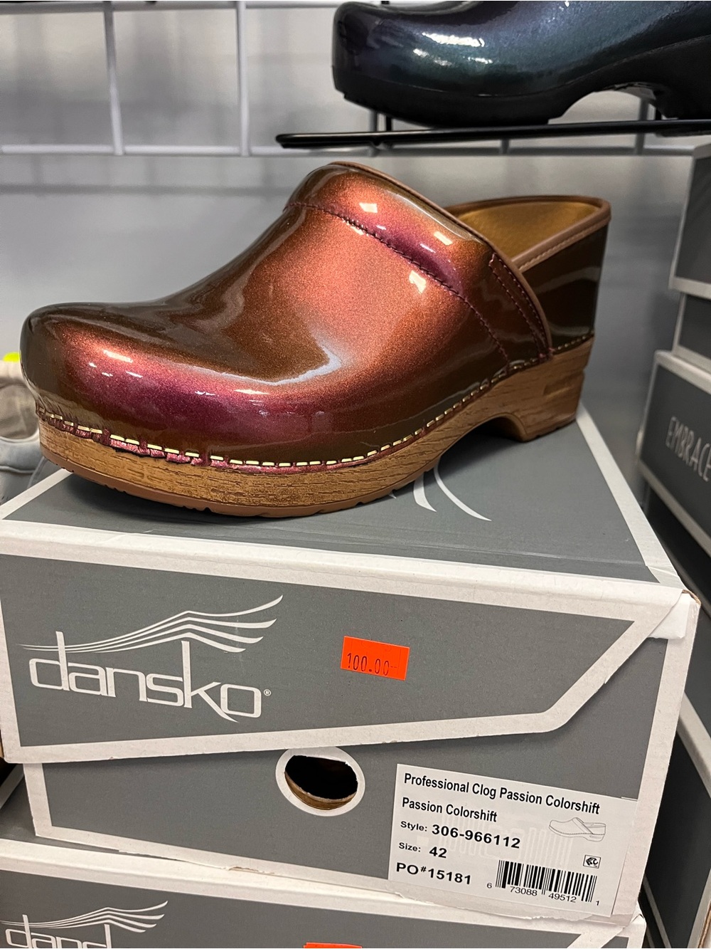 Dansko Women’s Passion Colorshift Clog in Copper-Burgundy
